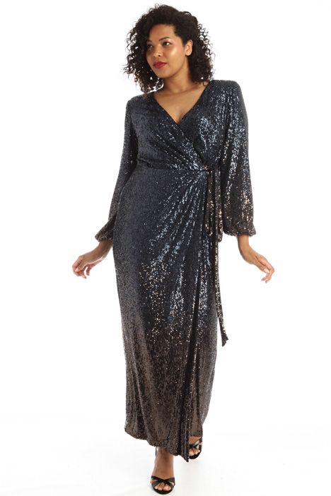 Wrap-up sequinned dress  Intrend