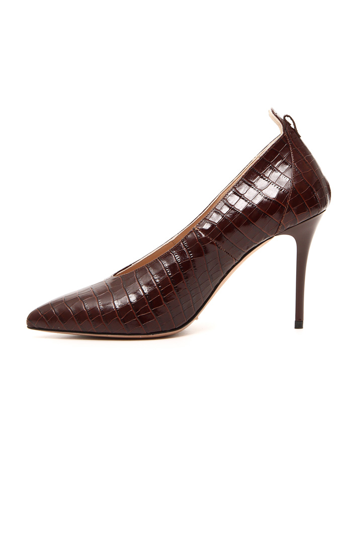 Ankle strap leather courts Intrend