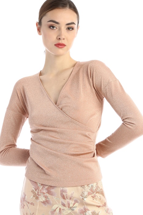 V-neck lurex top Intrend