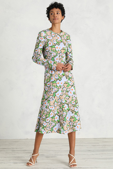 Floral jacquard dress Intrend