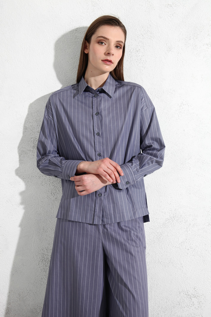 Pinstriped poplin shirt Intrend