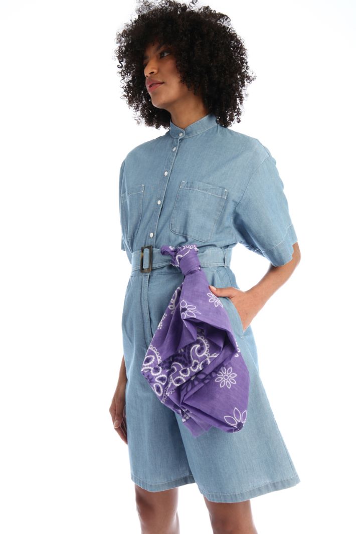 Printed cotton scarf Intrend