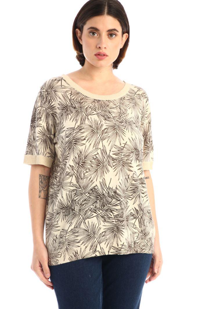 Printed linen sweater Intrend
