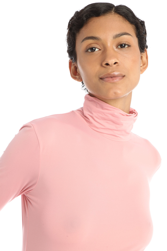 Jersey turtleneck T-shirt Intrend