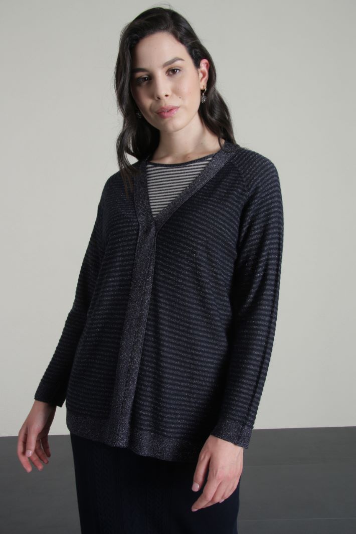 Yarn dyed lurex cardigan Intrend