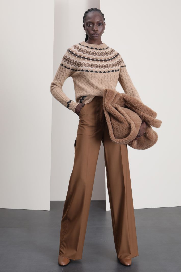 Camel yarn jumper Intrend