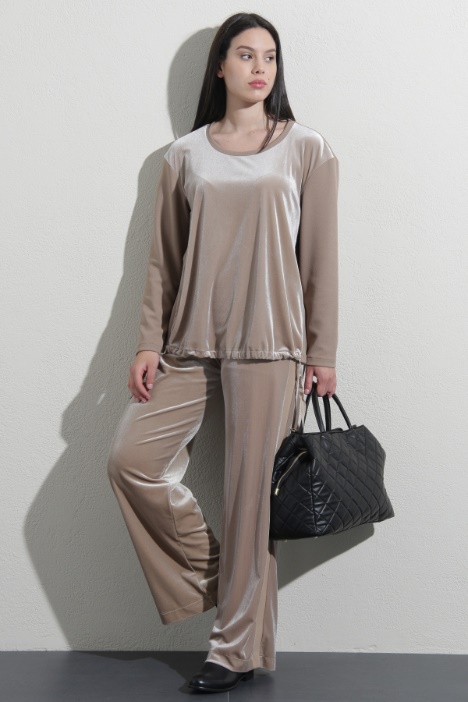 Jersey and velvet sweatshirt Intrend