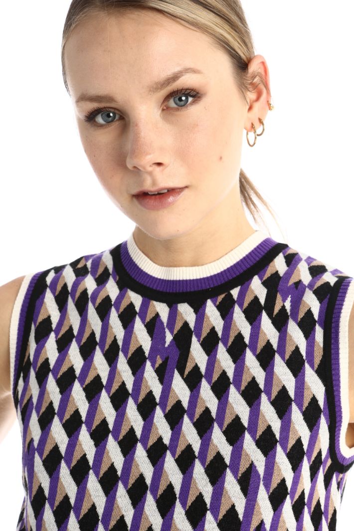Jacquard vest Intrend