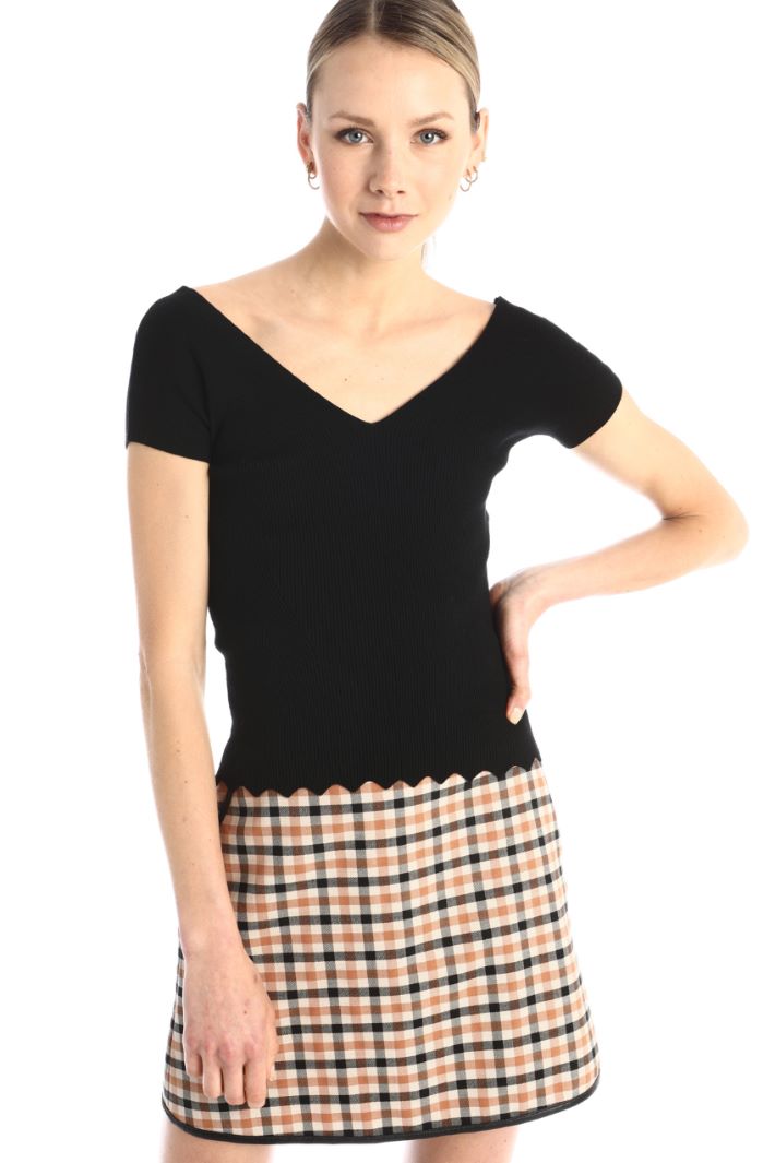 Rib-knit top Intrend