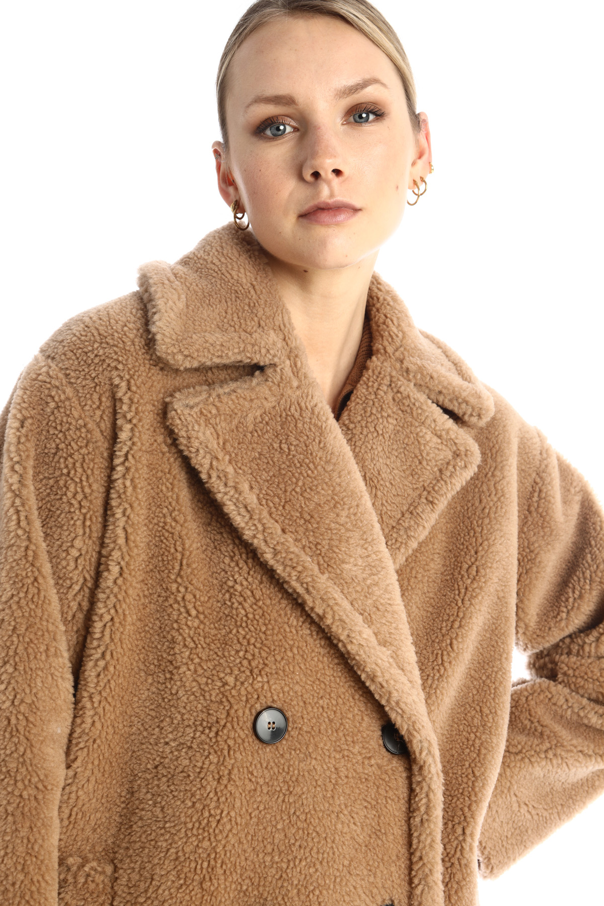Teddy coat, camel | Intrend