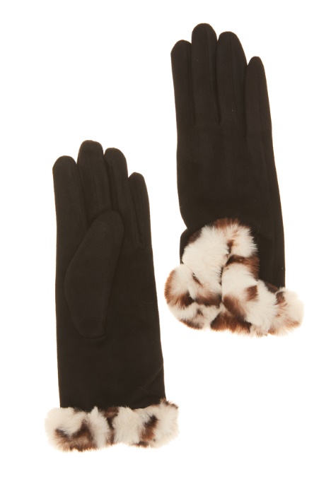 Faux fur gloves Intrend