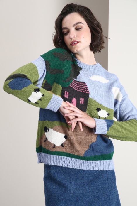 Inlaid sweater Intrend