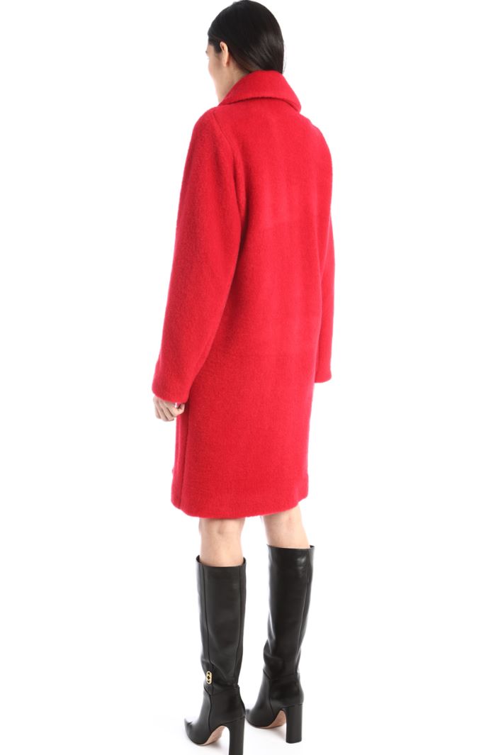 Teddy coat, red | Intrend