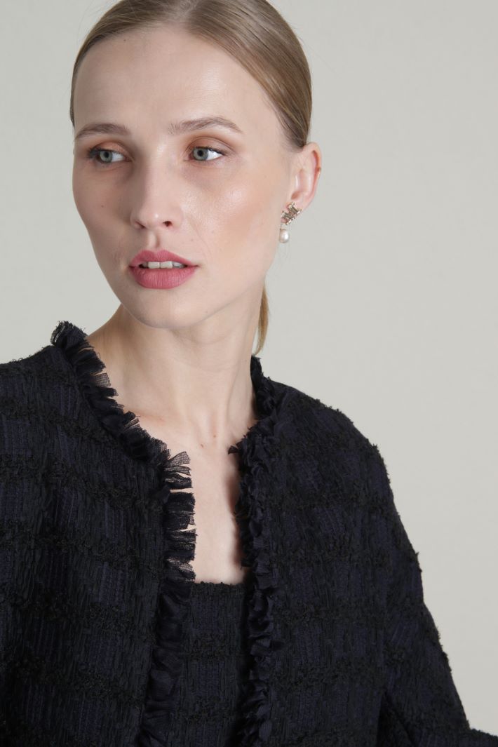 Basketweave duster coat Intrend