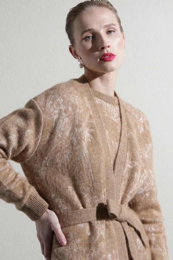 Long jacquard cardigan Intrend