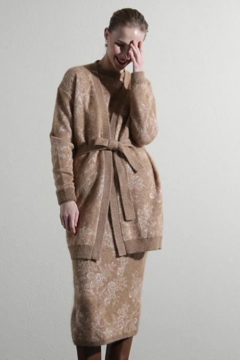 Long jacquard cardigan Intrend