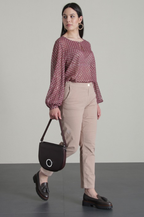 Blusa estampada de georgette Intrend