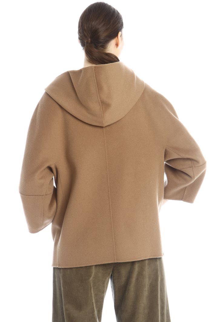 Caban con cappuccio in lana Intrend