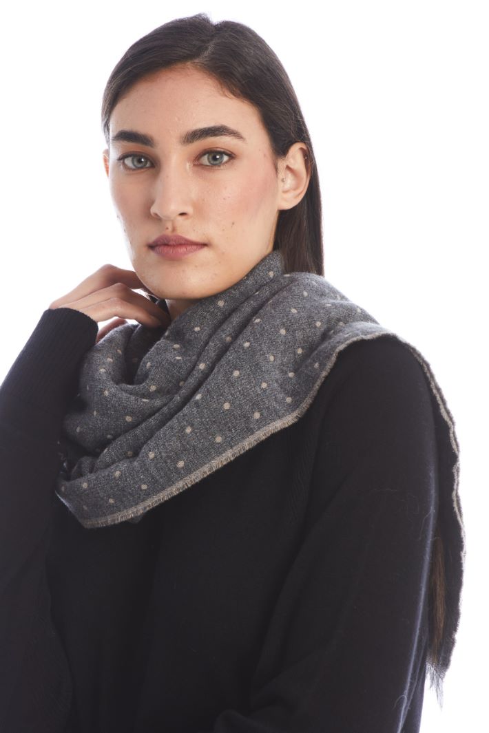 Cotton and wool scarf Intrend - 2