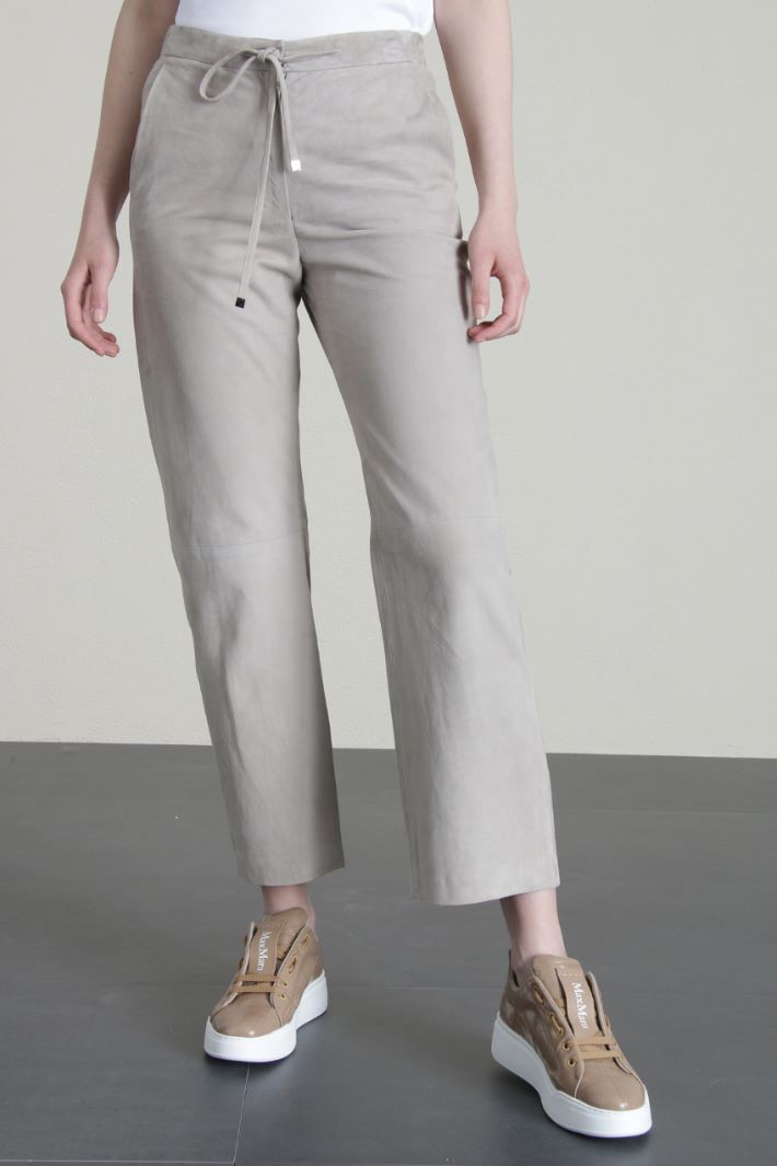 Suede effect trousers Intrend