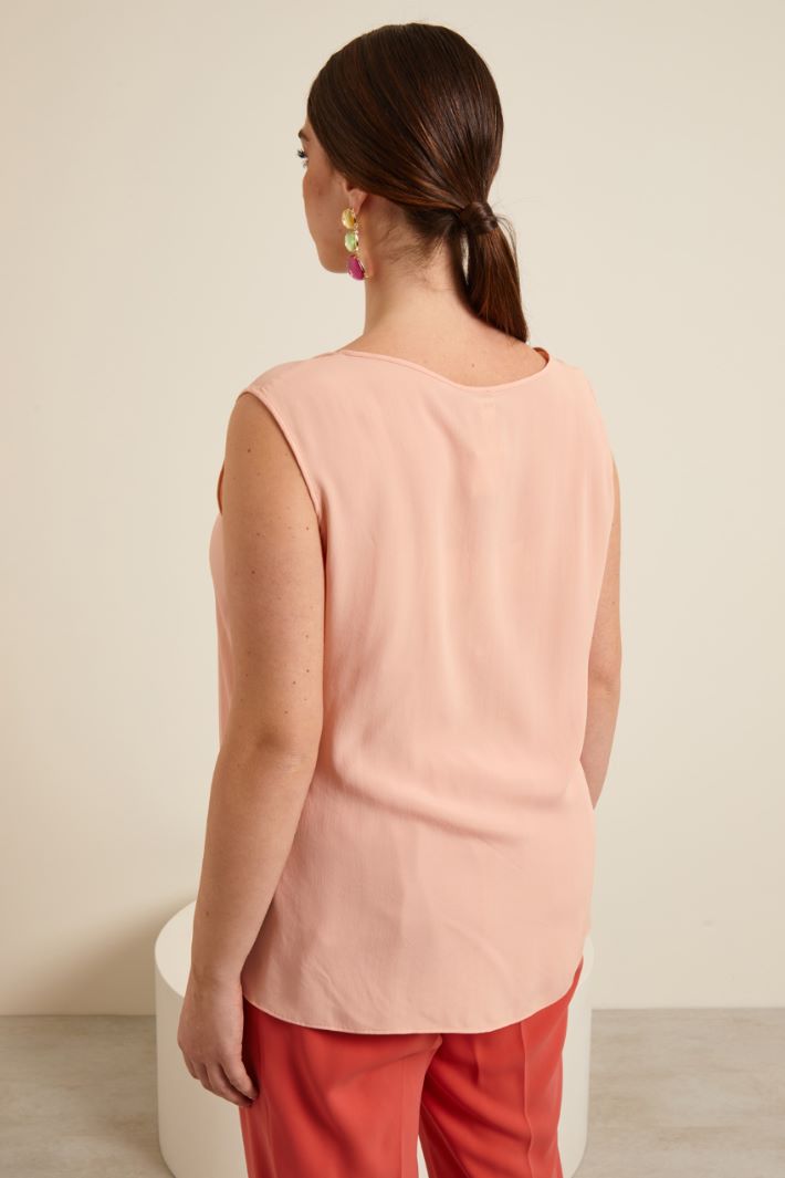 Top in misto seta