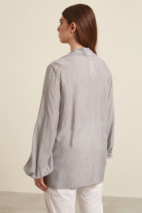 Camicia in viscosa tinto filo Intrend - 3