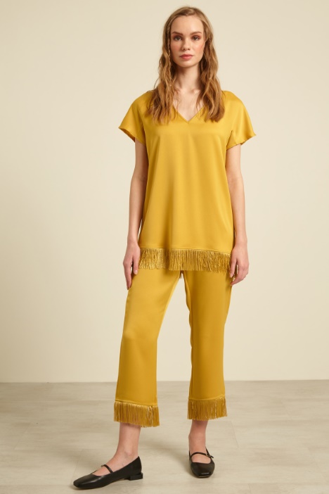 Pantaloni con frange al fondo Intrend