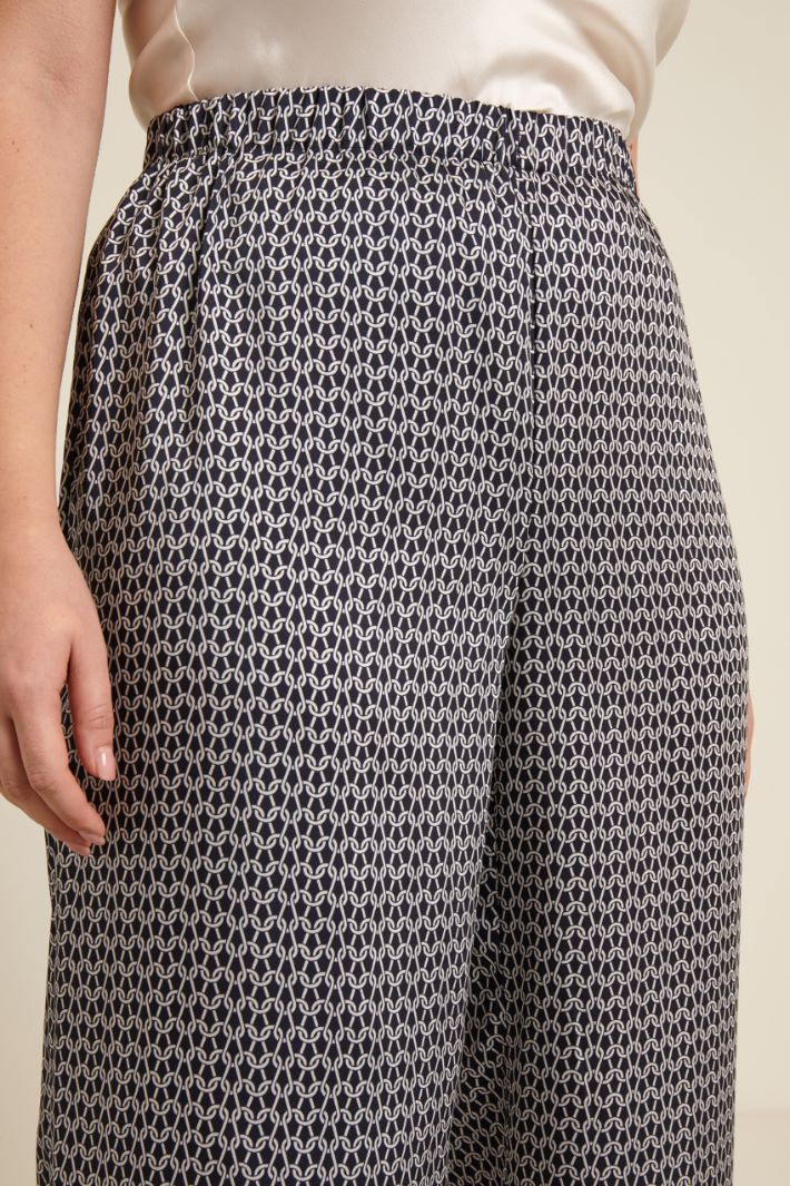 Pantaloni in twill stampato