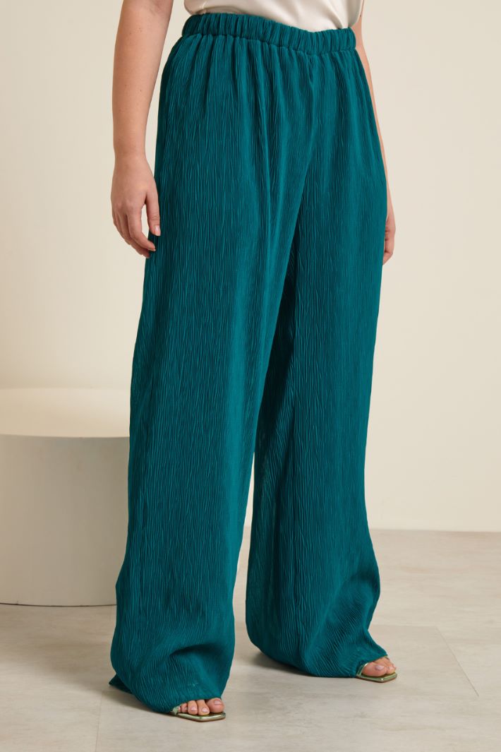 Pantaloni in georgette plissé
