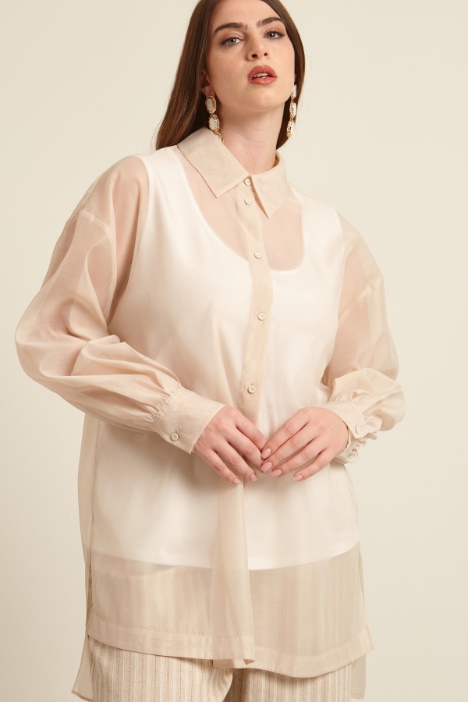 Camicia in organza lamè Intrend