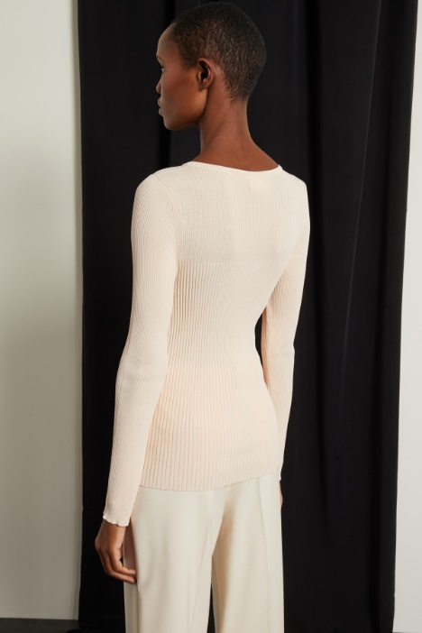 Maglia sderente a costine Intrend - 2