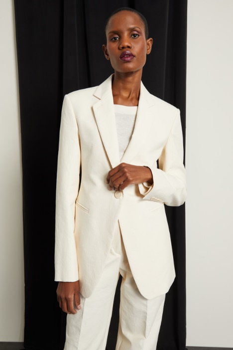 Blazer aderente in cotone Intrend