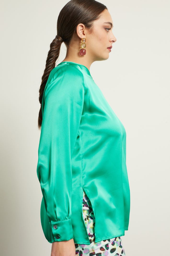 Blusa in raso di seta