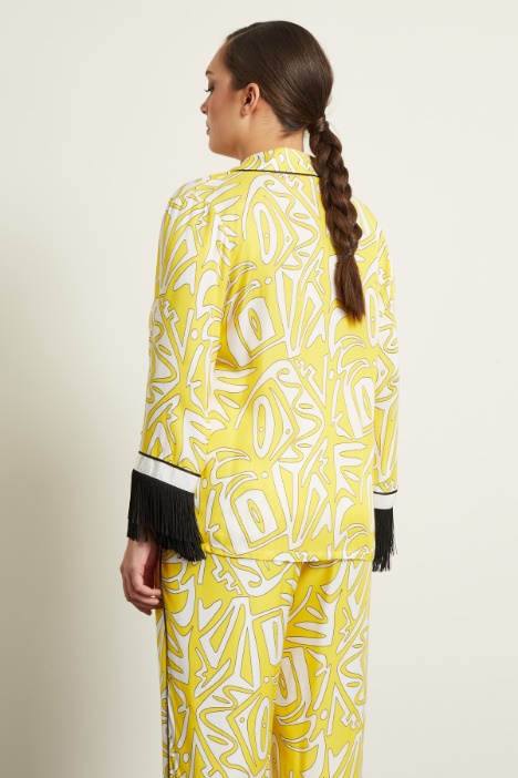 Casacca in twill stampato Intrend - 3