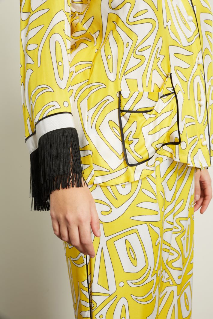 Casacca in twill stampato