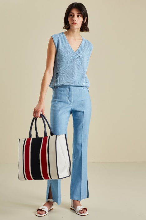 Linen and cotton trousers Intrend