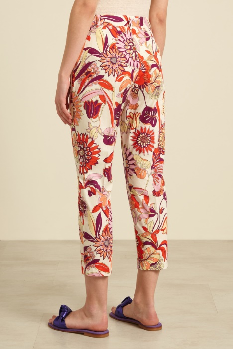 Pantaloni a sigaretta in cotone Intrend - 3