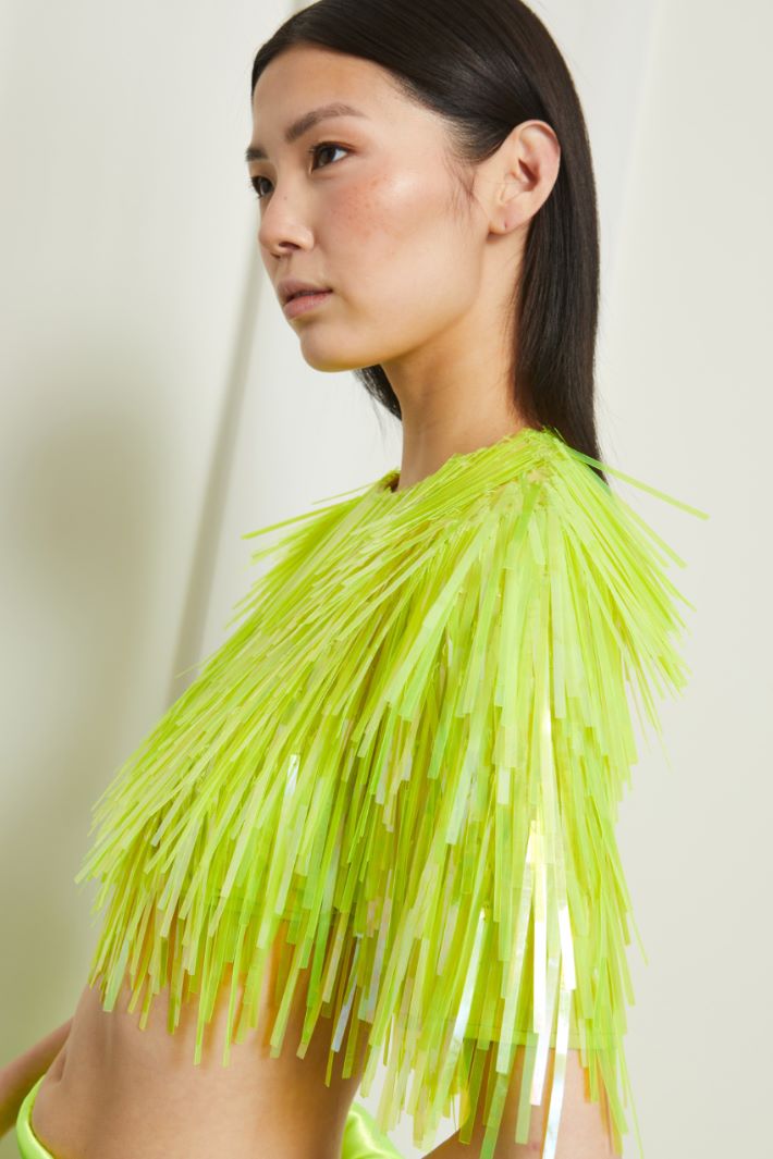 Top con paillettes e perline
