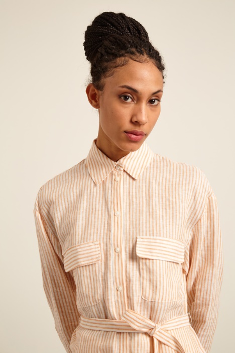 Camicia lunga con cintura Intrend