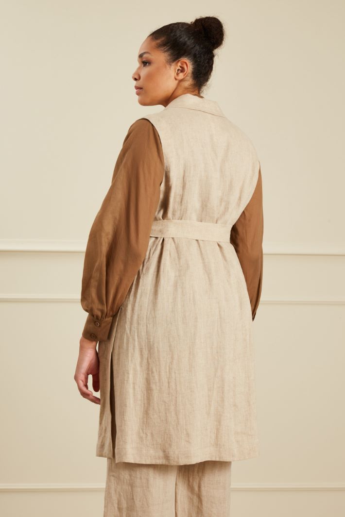 Linen vest Intrend