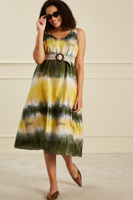Flared silk dress Intrend