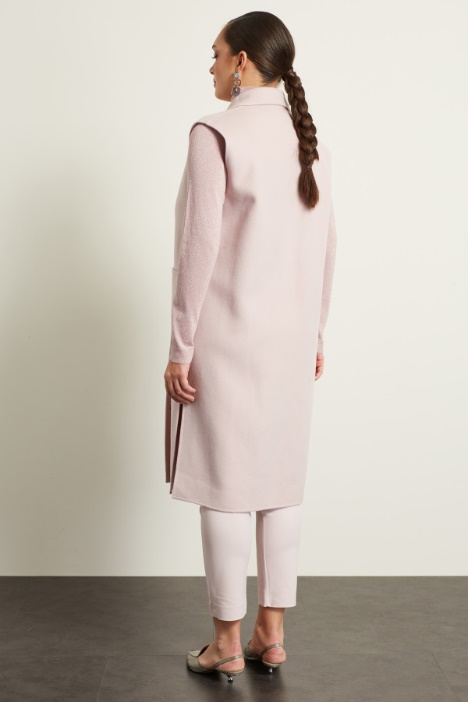 Gilet lungo in drap di lana Intrend - 2