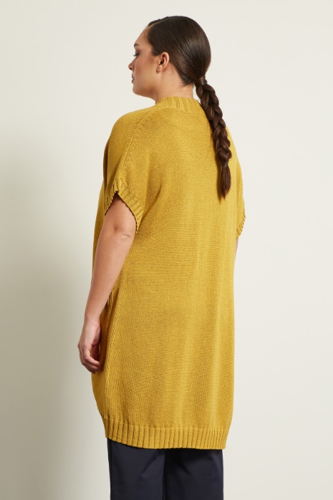 Cardigan in cotone con cintura Intrend - 2
