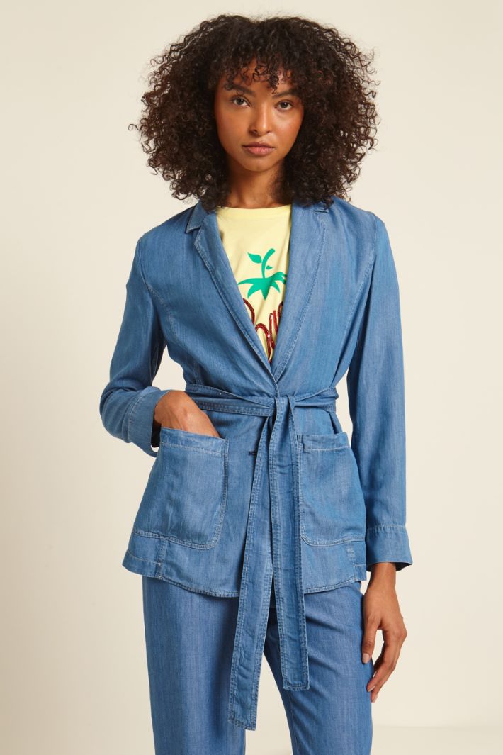 Giacca leggera effetto denim