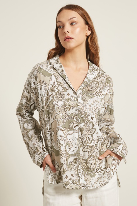Blusa con collo a rever Intrend