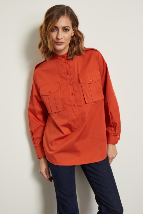 Camicia sahariana con plastron Intrend