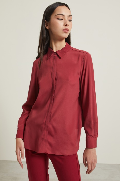 Camicia in crêpe de chine Intrend