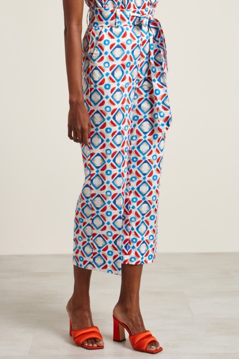 Pantaloni in popeline stampato Intrend - 2