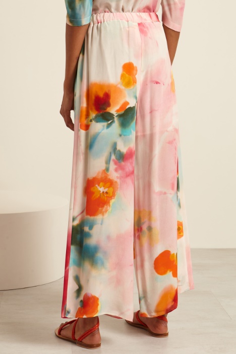 Pantaloni in crépe de chine Intrend - 3