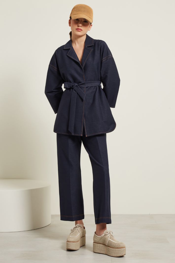 Giacca effetto denim